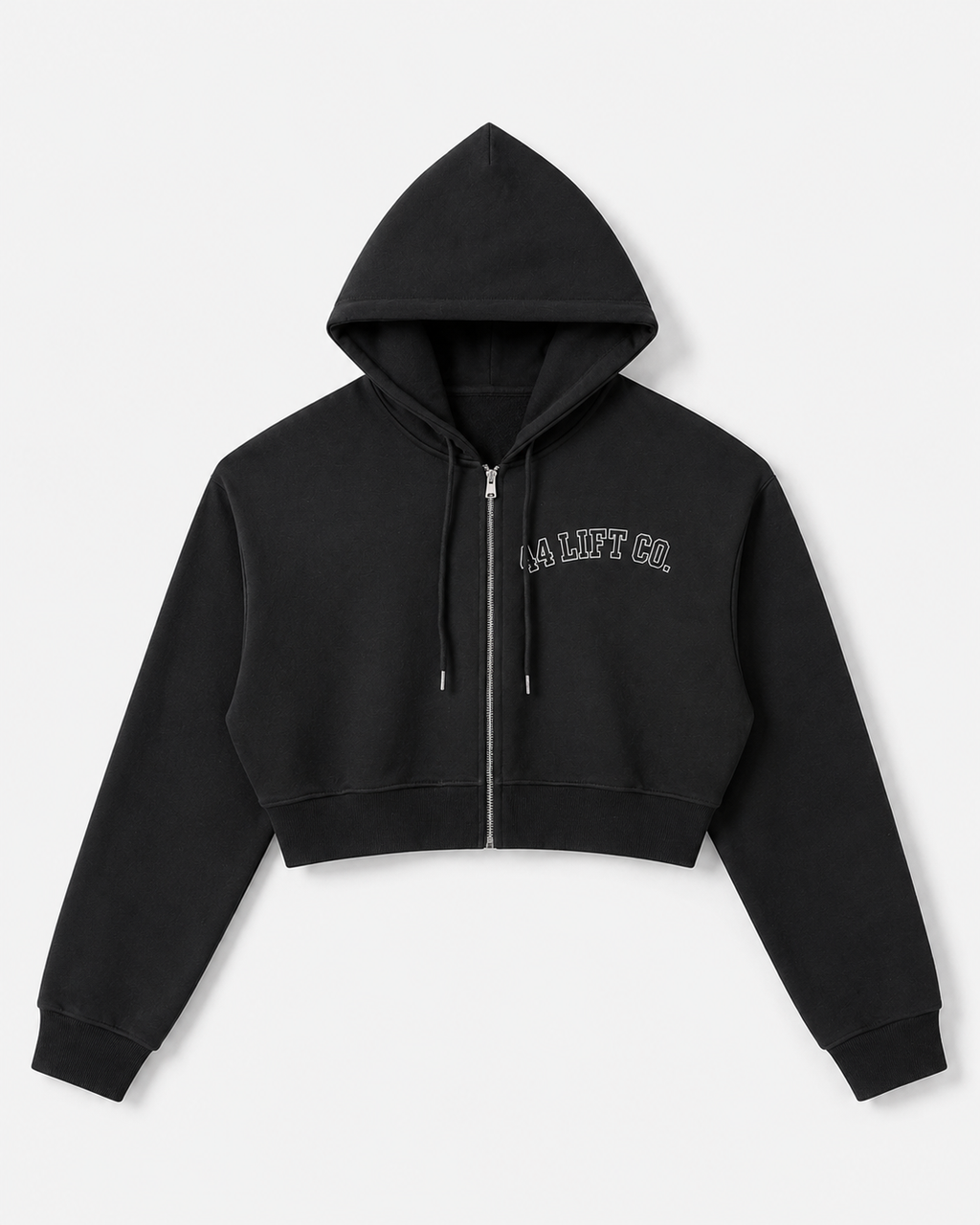 Women's Outline Varsity Cropped Zip-Up