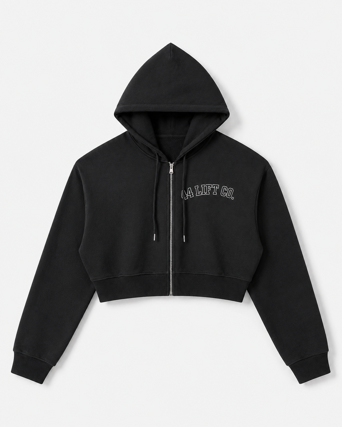 Women's Outline Varsity Cropped Zip-Up